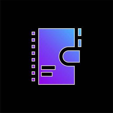 Gündem mavi gradyan vektör simgesi