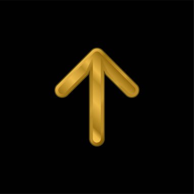 Altın kaplama metalik simge veya logo vektörü