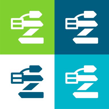 Kemer Düz 4 renk en küçük simge kümesi