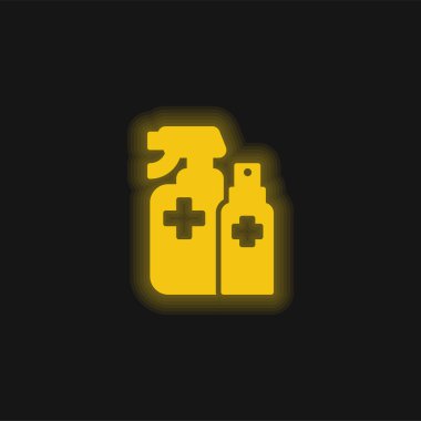 Alkol sarısı parlak neon simgesi