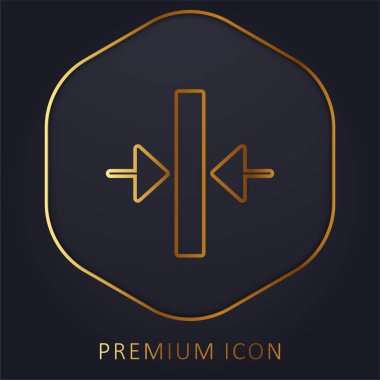 Altın çizgi premium logosunu ya da simgeyi hizala