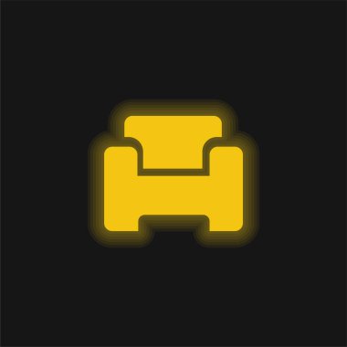 Koltuk sarı parlak neon simgesi