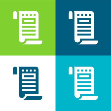 Bill Düz 4 renk en küçük simge kümesi