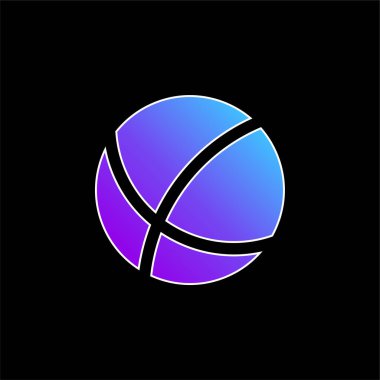 Topun mavi gradyan vektör simgesi