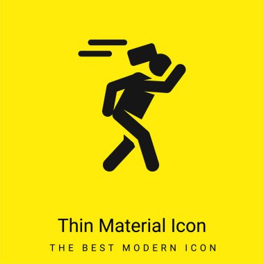 Kaza asgari düzeyde parlak sarı madde simgesi