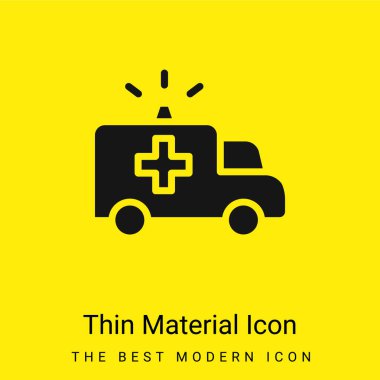 Ambulans en düşük düzeyde parlak sarı malzeme simgesi