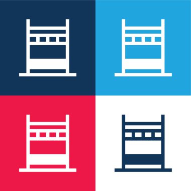 Köprü mavi ve kırmızı dört renk en küçük simge kümesi