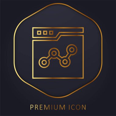 Analitik altın çizgi prim logosu veya simgesi
