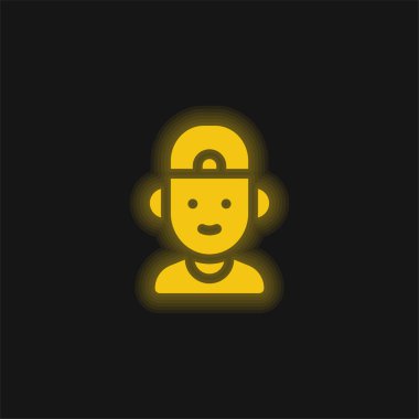 Sarı parlak neon simgesi