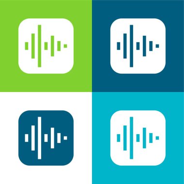 Apple Düz 4 renk en küçük simge kümesi