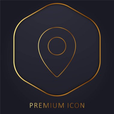 Black Placeholder Variant golden line premium logo or icon clipart