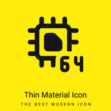 64 Bit minimal parlak sarı madde simgesi