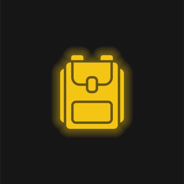 Sırt çantası sarı parlak neon simgesi
