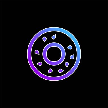 Simit mavi gradyan vektör simgesi