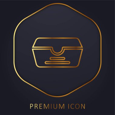 Altın çizgi prim logosu veya simgesi