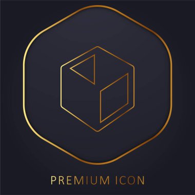 Altın çizgi prim logosu veya simgesi