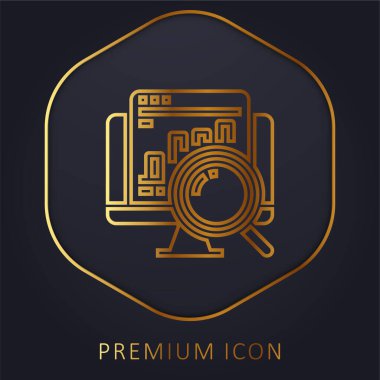 Altın çizgi prim logosunu ya da simgesini analiz et