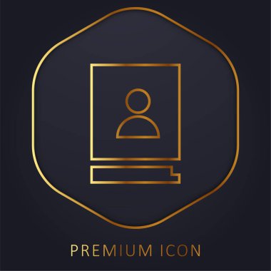 Gündem altın çizgisi prim logosu veya simgesi