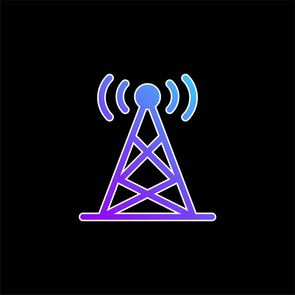 Antenna blue gradient vector icon