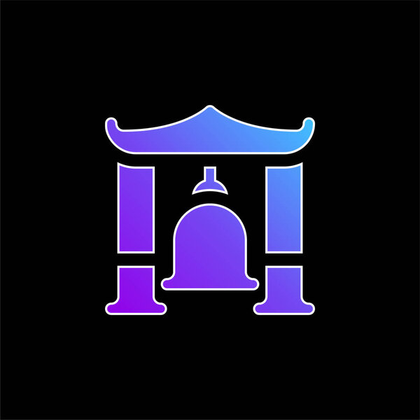 Bell blue gradient vector icon