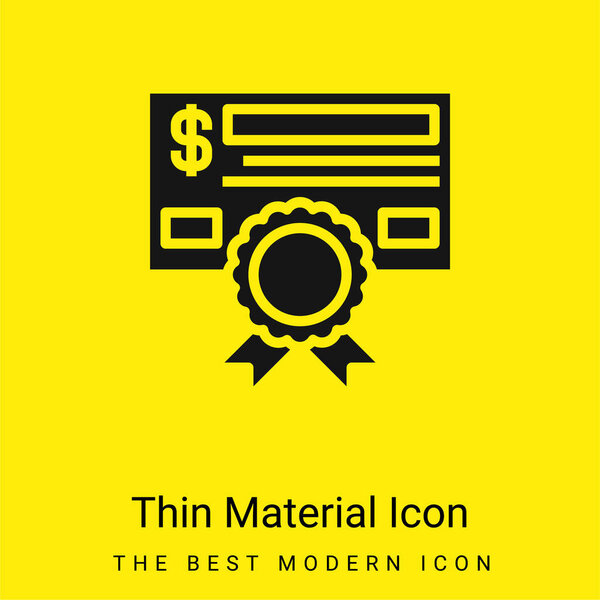 Bonds minimal bright yellow material icon