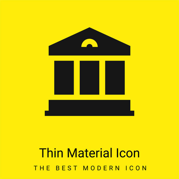 Банк минимальный ярко-желтый материал значок