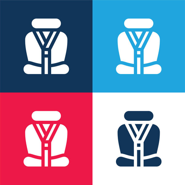 Сиденье для младенца синее и красное четыре цвета минимальный набор значков