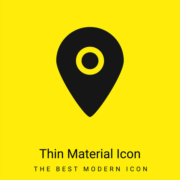 Черный плакат для карт минимальный ярко-желтый значок материала