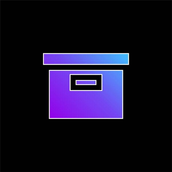 Box blue gradient vector icon