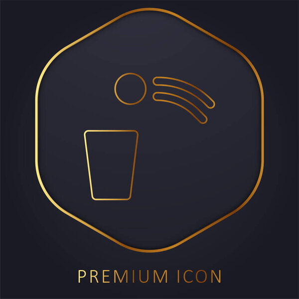 Логотип или иконка золотой линии пивного понга