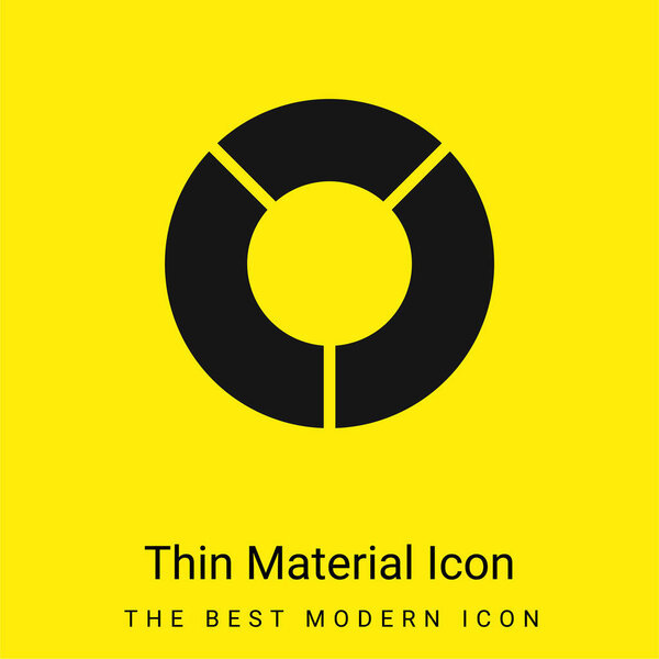 Аналитика минимальный ярко-желтый значок материала