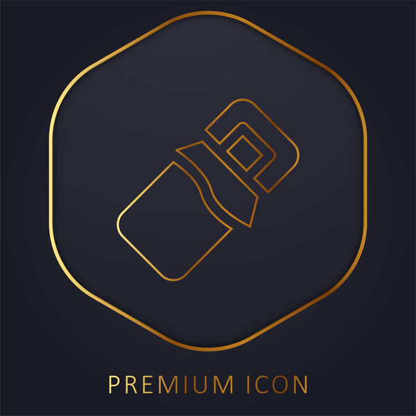 Bar golden line premium logo or icon