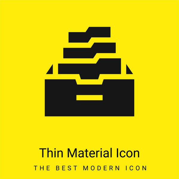 Archive minimal bright yellow material icon