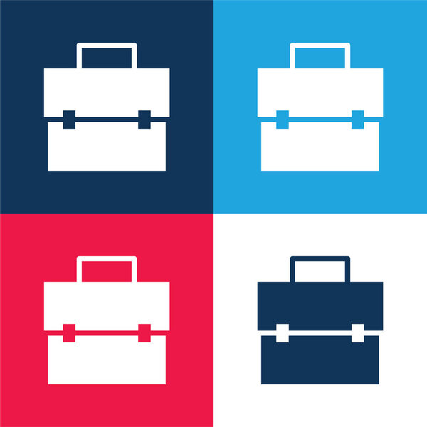 Короткий синий и красный четыре цвета минимальный набор значков