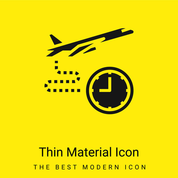 Boarding minimal bright yellow material icon