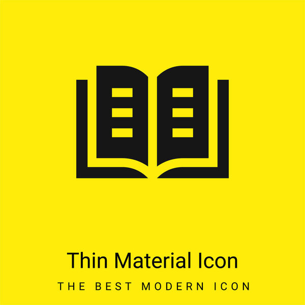 Book minimal bright yellow material icon