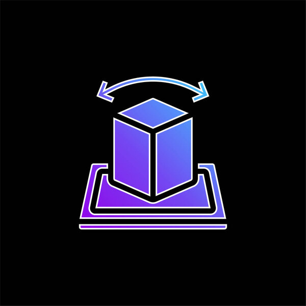 Значок голубого градиентного вектора дополненной реальности