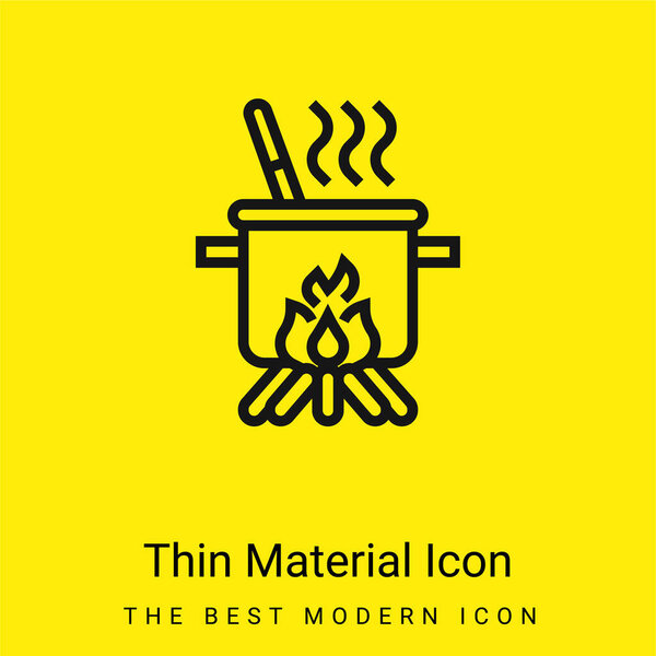 Boiling minimal bright yellow material icon