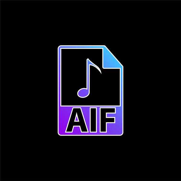 AIF File Format blue gradient vector icon