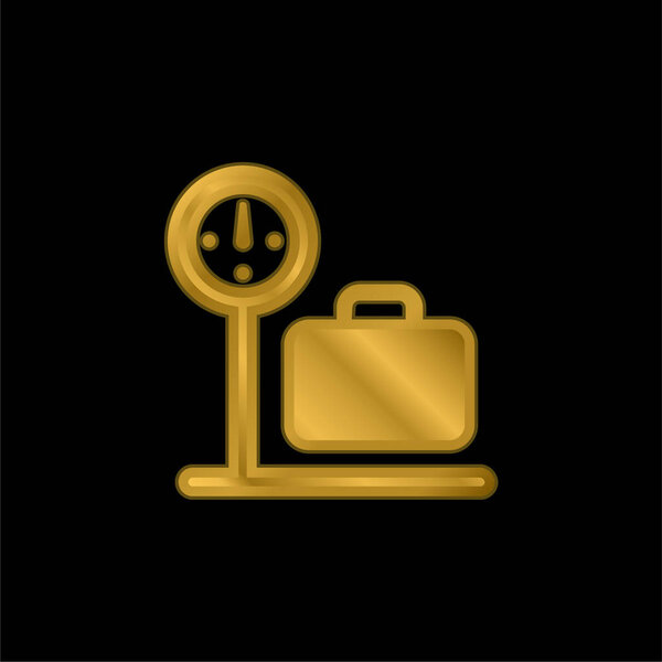 Регистрация в аэропорту Знак позолоченный металлический значок или вектор логотипа