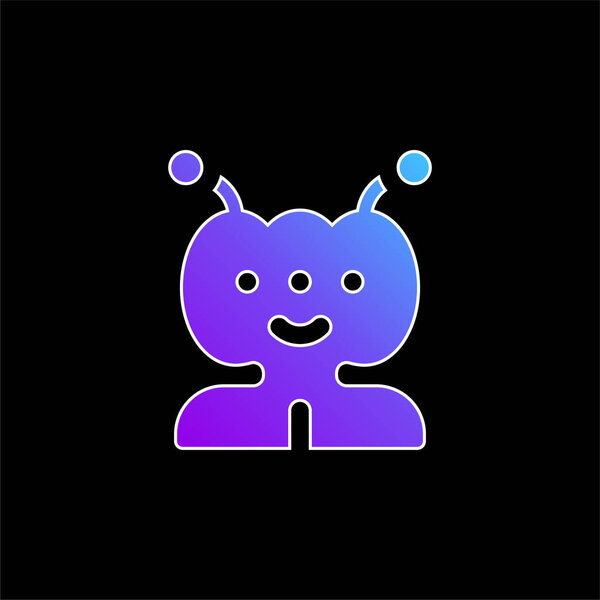 Alien blue gradient vector icon