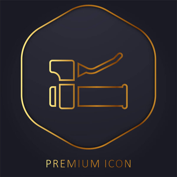 Brake golden line premium logo or icon
