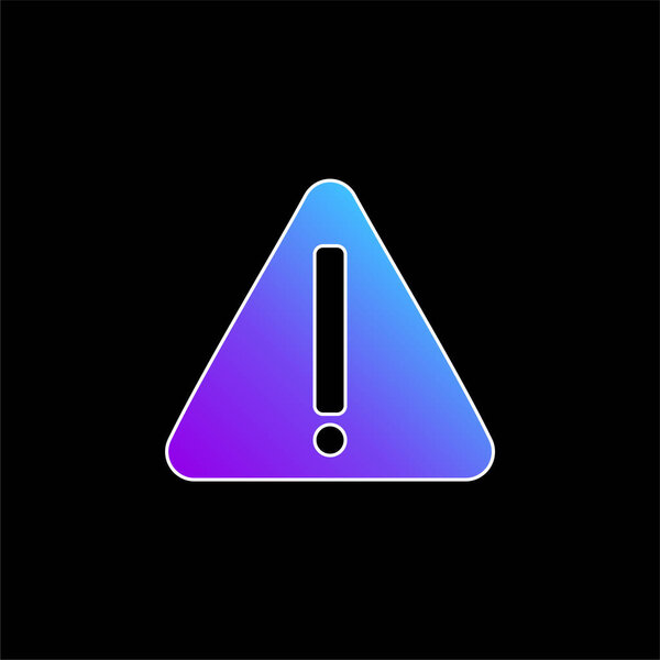Attention blue gradient vector icon