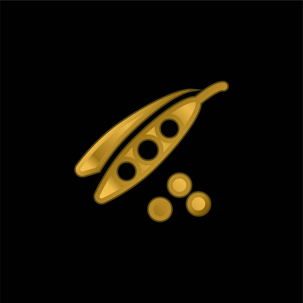 Позолоченные зерна металлическая икона или вектор логотипа