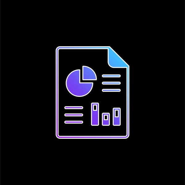 Analytics blue gradient vector icon