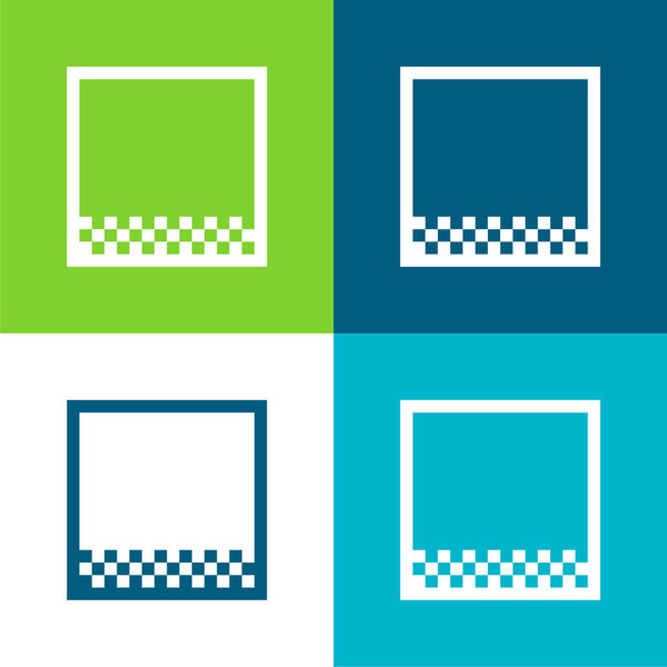 Bottom Margin Flat four color minimal icon set