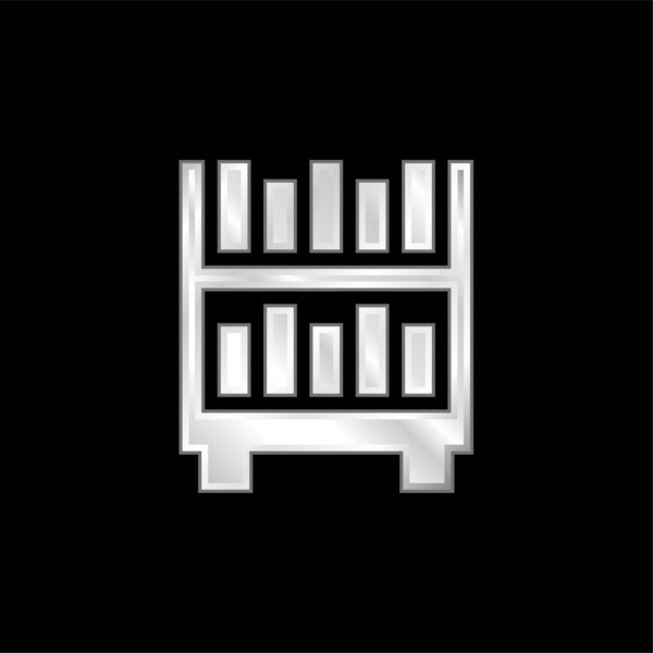 Серебристый металлический значок