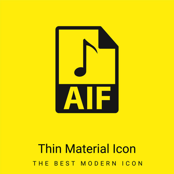 AIF File Format minimal bright yellow material icon
