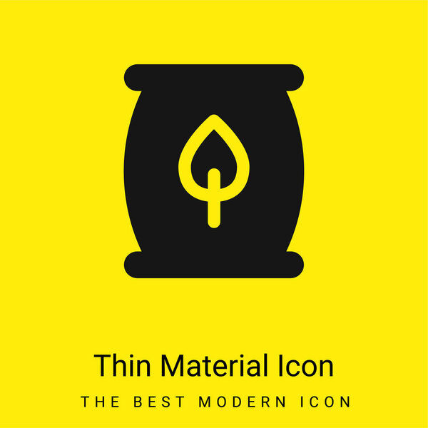 Biomass Energy minimal bright yellow material icon