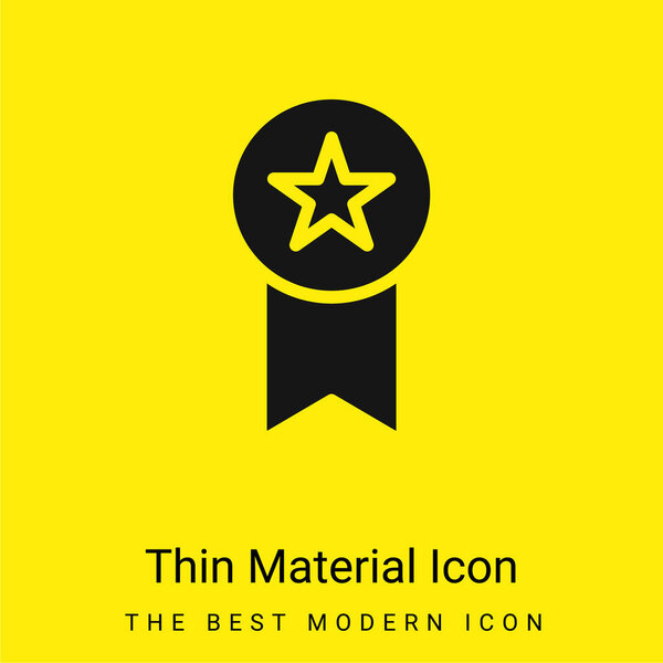 Badge minimal bright yellow material icon